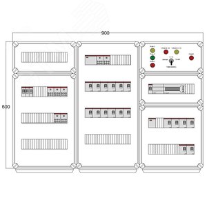 Щит управления электрообогревом DEVIBOX HR 18x1700 D850 (в комплекте с терморегулятором) (DBR010) - DEVIbox