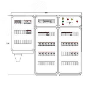Щит управления электрообогревом DEVIBOX HR 21x1700 D850 (в комплекте с терморегулятором) (DBR011) - DEVIbox