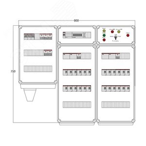 Щит управления электрообогревом DEVIBOX HR 24x1700 D850 (в комплекте с терморегулятором) (DBR012) - DEVIbox