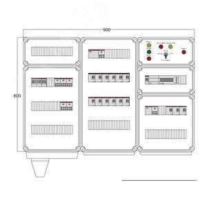 Щит управления электрообогревом DEVIBOX HR 15x2800 D850 (в комплекте с терморегулятором) (DBR021) - DEVIbox