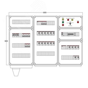 Щит управления электрообогревом DEVIBOX HR 18x2800 D850 (в комплекте с терморегулятором) (DBR022) - DEVIbox