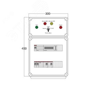 Щит управления электрообогревом DEVIBOX HR 2x4400 D850 (в комплекте с терморегулятором) (DBR026) - DEVIbox
