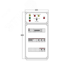 Щит управления электрообогревом DEVIBOX HR 5x4400 D850 (в комплекте с терморегулятором) (DBR029) - DEVIbox