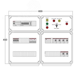Щит управления электрообогревом DEVIBOX HR 6x4400 D850 (в комплекте с терморегулятором) (DBR030) - DEVIbox