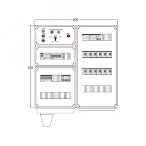 Щит управления электрообогревом DEVIBOX HR 12x4400 D850 (в комплекте с терморегулятором) (DBR032) - DEVIbox