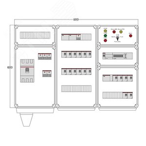 Щит управления электрообогревом DEVIBOX HR 18x4400 D850 (в комплекте с терморегулятором) (DBR034) - DEVIbox
