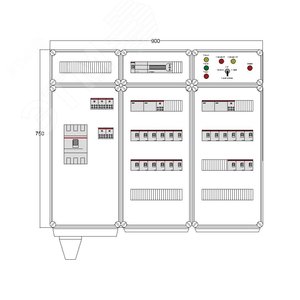 Щит управления электрообогревом DEVIBOX HR 21x4400 D850 (в комплекте с терморегулятором) (DBR035) - DEVIbox