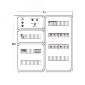 Щит управления электрообогревом DEVIBOX HR 12x2800 D316 (в комплекте с терморегулятором и датчиком температуры) (DBR092) - DEVIbox