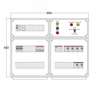 Щит управления электрообогревом DEVIBOX HR 6x4400 D316 (в комплекте с терморегулятором и датчиком температуры) (DBR102) - DEVIbox