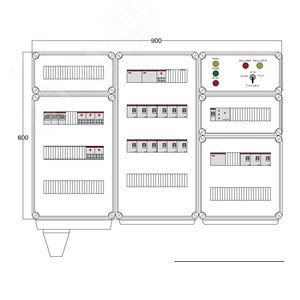 Щит управления электрообогревом DEVIBOX HR 15x4400 D316 (в комплекте с терморегулятором и датчиком температуры) (DBR105) - DEVIbox