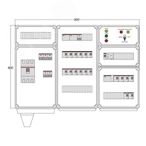 Щит управления электрообогревом DEVIBOX HR 18x4400 D316 (в комплекте с терморегулятором и датчиком температуры) (DBR106) - DEVIbox