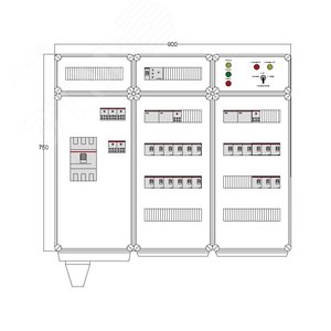 Щит управления электрообогревом DEVIBOX HR 21x4400 D316 (в комплекте с терморегулятором и датчиком температуры) (DBR107) - DEVIbox