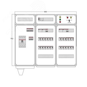 Щит управления электрообогревом DEVIBOX HR 24x4400 D316 (в комплекте с терморегулятором и датчиком температуры) - DEVIbox