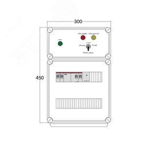 Щит управления электрообогревом DEVIBOX HR 1x1700 D330 (в комплекте с терморегулятором и датчиком температуры) (DBR109) - DEVIbox