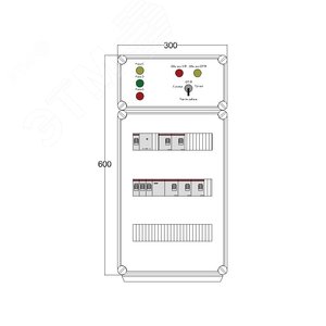 Щит управления электрообогревом DEVIBOX HR 5x1700 D330 (в комплекте с терморегулятором и датчиком температуры) (DBR113) - DEVIbox