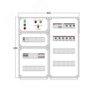 Щит управления электрообогревом DEVIBOX HR 9x2800 D330 (в комплекте с терморегулятором и датчиком температуры) (DBR127) - DEVIbox