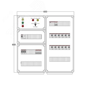 Щит управления электрообогревом DEVIBOX HR 12x2800 D330 (в комплекте с терморегулятором и датчиком температуры) (DBR128) - DEVIbox
