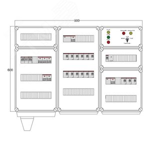 Щит управления электрообогревом DEVIBOX HR 15x2800 D330 (в комплекте с терморегулятором и датчиком температуры) (DBR129) - DEVIbox