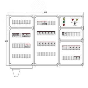 Щит управления электрообогревом DEVIBOX HR 18x2800 D330 (в комплекте с терморегулятором и датчиком температуры) (DBR130) - DEVIbox