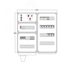 Щит управления электрообогревом DEVIBOX HR 9x4400 D330 (в комплекте с терморегулятором и датчиком температуры) (DBR139) - DEVIbox