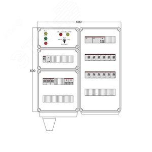 Щит управления электрообогревом DEVIBOX HR 12x4400 D330 (в комплекте с терморегулятором и датчиком температуры) (DBR140) - DEVIbox