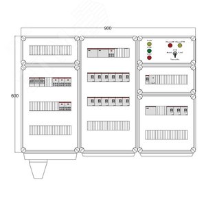 Щит управления электрообогревом DEVIBOX HR 15x4400 D330 (в комплекте с терморегулятором и датчиком температуры) (DBR141) - DEVIbox