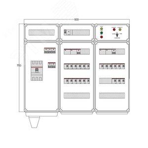 Щит управления электрообогревом DEVIBOX HR 21x4400 D330 (в комплекте с терморегулятором и датчиком температуры) (DBR143) - DEVIbox