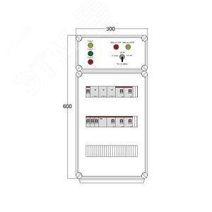 Щит управления электрообогревом DEVIBOX HR 5x1700 3хD330 (в комплекте с терморегулятором и датчиком температуры) (DBR147) - DEVIbox