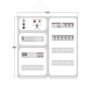 Щит управления электрообогревом DEVIBOX HR 9x1700 3хD330 (в комплекте с терморегулятором и датчиком температуры) (DBR149) - DEVIbox