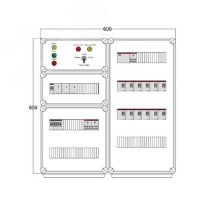 Щит управления электрообогревом DEVIBOX HR 12x1700 3хD330 (в комплекте с терморегулятором и датчиком температуры) (DBR150) - DEVIbox