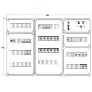 Щит управления электрообогревом DEVIBOX HR 18x1700 3хD330 (в комплекте с терморегулятором и датчиком температуры) (DBR152) - DEVIbox