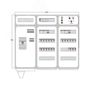 Щит управления электрообогревом DEVIBOX HR 21x4400 3хD330 (в комплекте с терморегулятором и датчиком температуры) - DEVIbox