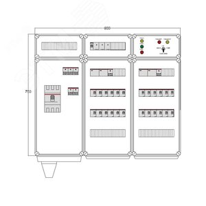 Щит управления электрообогревом DEVIBOX HR 24x4400 3хD330 (в комплекте с терморегулятором и датчиком температуры) (DBR174) - DEVIbox