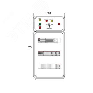 Щит управления электрообогревом DEVIbox HS 4x2700 D850 (в комплекте с терморегулятором) (DBS016) - DEVIbox