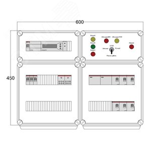 Щит управления электрообогревом DEVIbox HS 6x2700 D850 (в комплекте с терморегулятором) (DBS018) - DEVIbox