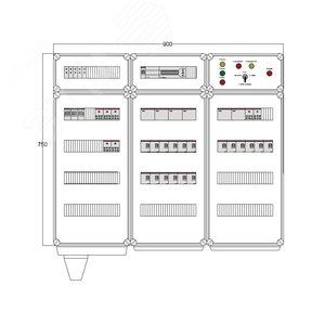 Щит управления электрообогревом DEVIbox HS 18x2700 D850 (в комплекте с терморегулятором) (DBS022) - DEVIbox