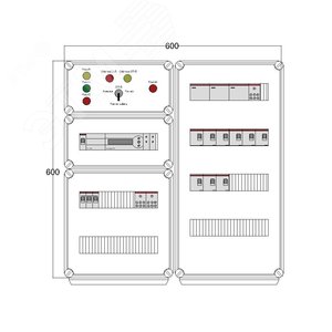 Щит управления электрообогревом DEVIbox HS 9x3400 D850 (в комплекте с терморегулятором) (DBS031) - DEVIbox