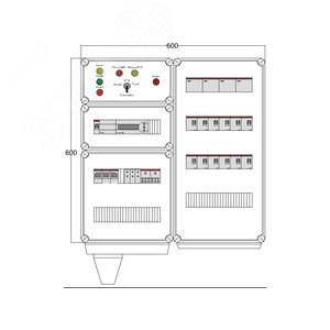 Щит управления электрообогревом DEVIbox HS 12x3400 D850 (в комплекте с терморегулятором) (DBS032) - DEVIbox