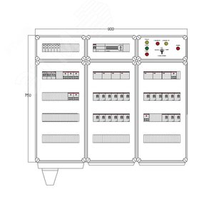 Щит управления электрообогревом DEVIbox HS 21x3400 D850 (в комплекте с терморегулятором) (DBS035) - DEVIbox