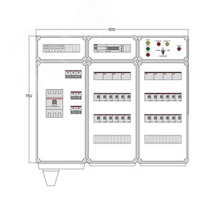 Щит управления электрообогревом DEVIbox HS 24x3400 D850 (в комплекте с терморегулятором) (DBS036) - DEVIbox