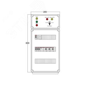 Щит управления электрообогревом DEVIbox HS 3x1700 D316 (в комплекте с терморегулятором и датчиком температуры) (DBS075) - DEVIbox