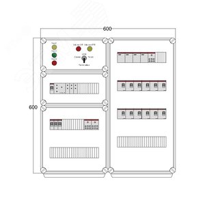 Щит управления электрообогревом DEVIbox HS 12x1700 D316 (в комплекте с терморегулятором и датчиком температуры) (DBS080) - DEVIbox