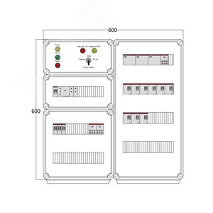 Щит управления электрообогревом DEVIbox HS 9x2700 D316 (в комплекте с терморегулятором и датчиком температуры) (DBS091) - DEVIbox