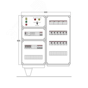 Щит управления электрообогревом DEVIbox HS 12x3400 D316 (в комплекте с терморегулятором и датчиком температуры) (DBS104) - DEVIbox