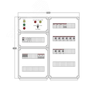 Щит управления электрообогревом DEVIbox HS 9x1700 D330 (в комплекте с терморегулятором и датчиком температуры) (DBS115) - DEVIbox