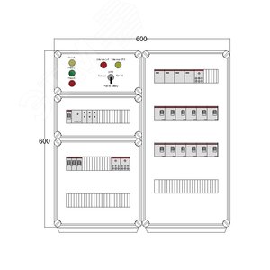 Щит управления электрообогревом DEVIbox HS 12x1700 D330 (в комплекте с терморегулятором и датчиком температуры) (DBS116) - DEVIbox