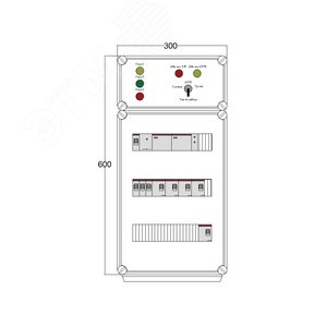 Щит управления электрообогревом DEVIbox HS 5x2700 D330 (в комплекте с терморегулятором и датчиком температуры) (DBS125) - DEVIbox