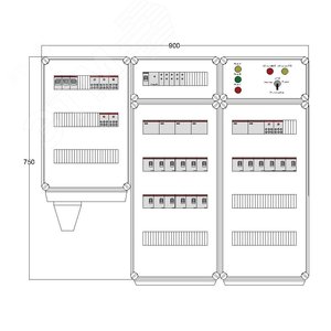 Щит управления электрообогревом DEVIbox HS 18x2700 D330 (в комплекте с терморегулятором и датчиком температуры) (DBS130) - DEVIbox
