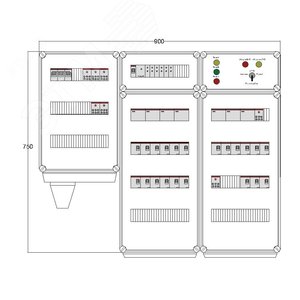 Щит управления электрообогревом DEVIbox HS 21x2700 D330 (в комплекте с терморегулятором и датчиком температуры) (DBS131) - DEVIbox