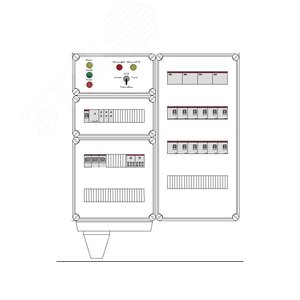 Щит управления электрообогревом DEVIbox HS 12x3400 D330 (в комплекте с терморегулятором и датчиком температуры) (DBS140) - DEVIbox